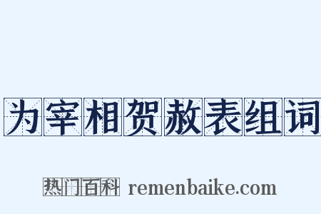 为宰相贺赦表组词是什么意思的图片